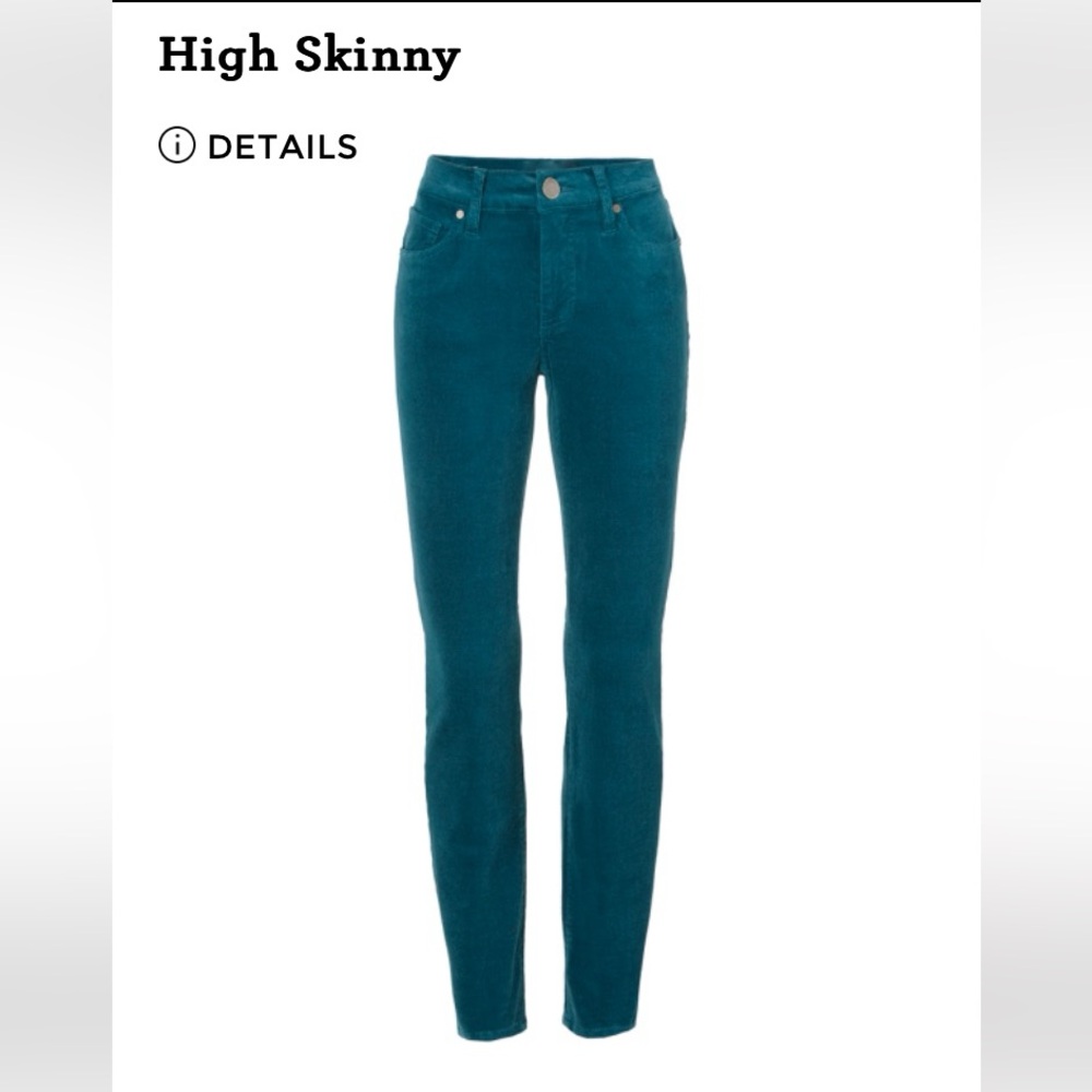 CAbi Teal High Skinny corduroy Jeans